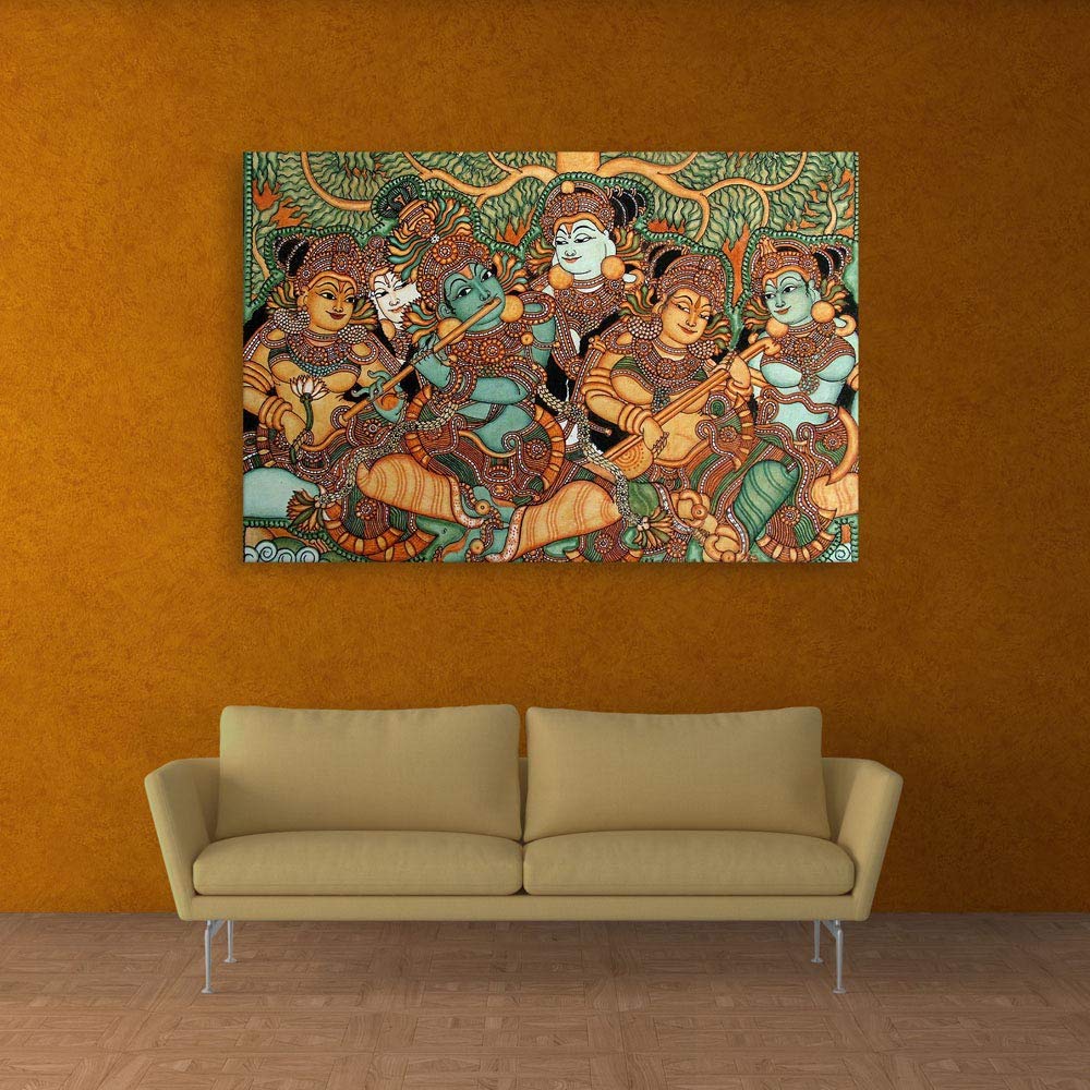 Wood You Believe This? Multicolour Framed Abstract Wall Art That Pops (85x55cm)